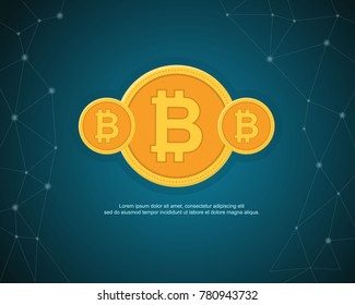 Bitcoin cryptocurrency style design collection