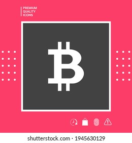 Bitcoin cryptocurrency symbol. Element for your design