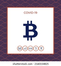 Bitcoin cryptocurrency symbol. Element for your design