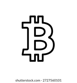 Bitcoin cryptocurrency symbol icon design