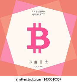 Bitcoin cryptocurrency symbol, icon - elements for your design