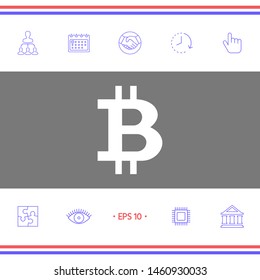 Bitcoin cryptocurrency symbol, icon - elements for your design