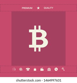 Bitcoin cryptocurrency symbol, icon - elements for your design