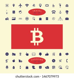 Bitcoin cryptocurrency symbol, icon - elements for your design