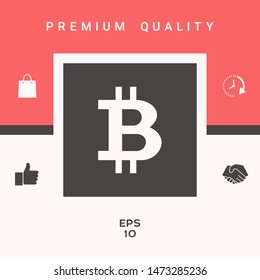 Bitcoin cryptocurrency symbol, icon - elements for your design