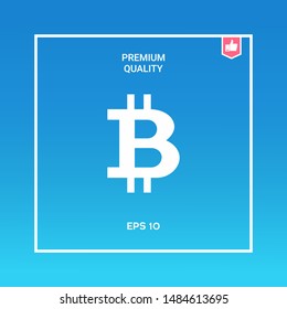 Bitcoin cryptocurrency symbol, icon - elements for your design