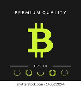 Bitcoin cryptocurrency symbol, icon - elements for your design