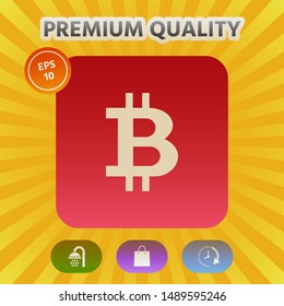 Bitcoin cryptocurrency symbol, icon - elements for your design