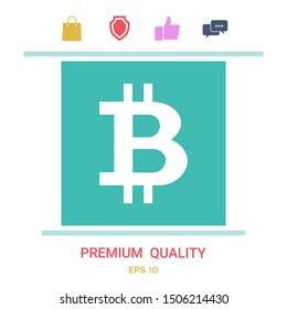 Bitcoin cryptocurrency symbol, icon - elements for your design