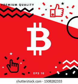 Bitcoin cryptocurrency symbol, icon - elements for your design