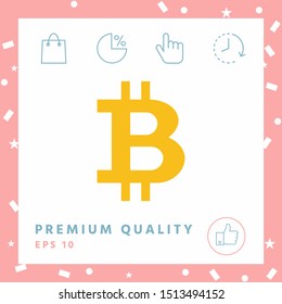 Bitcoin cryptocurrency symbol, icon - elements for your design