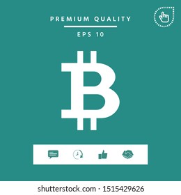 Bitcoin cryptocurrency symbol, icon - elements for your design