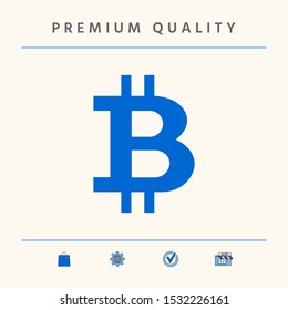Bitcoin cryptocurrency symbol, icon - elements for your design