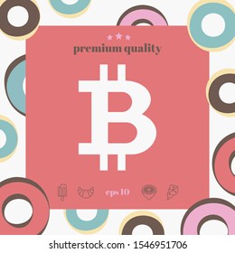 Bitcoin cryptocurrency symbol, icon - elements for your design