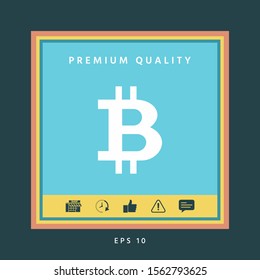 Bitcoin cryptocurrency symbol, icon - elements for your design