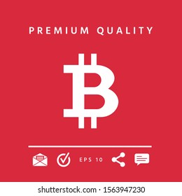 Bitcoin cryptocurrency symbol, icon - elements for your design