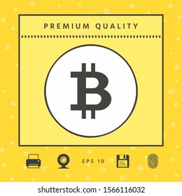 Bitcoin cryptocurrency symbol, icon - elements for your design