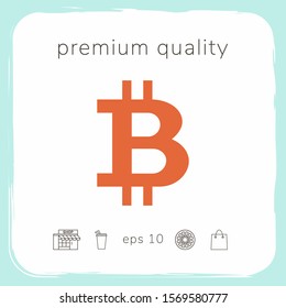 Bitcoin cryptocurrency symbol, icon - elements for your design