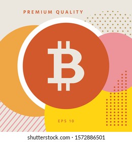 Bitcoin cryptocurrency symbol, icon - elements for your design