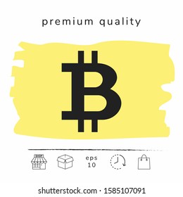 Bitcoin cryptocurrency symbol, icon - elements for your design