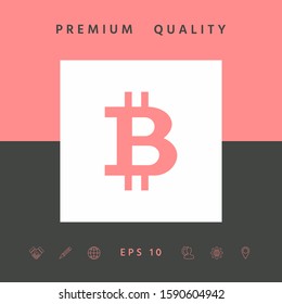 Bitcoin cryptocurrency symbol, icon - elements for your design
