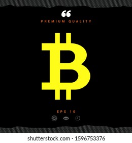 Bitcoin cryptocurrency symbol, icon - elements for your design