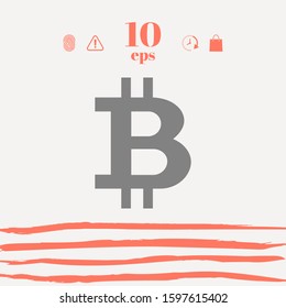 Bitcoin cryptocurrency symbol, icon - elements for your design