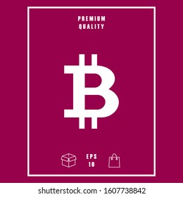 Bitcoin cryptocurrency symbol, icon - elements for your design