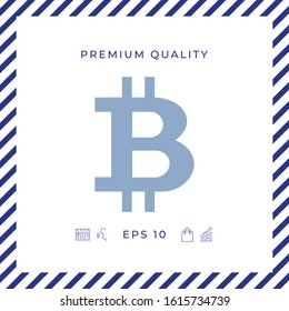 Bitcoin cryptocurrency symbol, icon - elements for your design