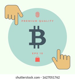 Bitcoin cryptocurrency symbol, icon - elements for your design