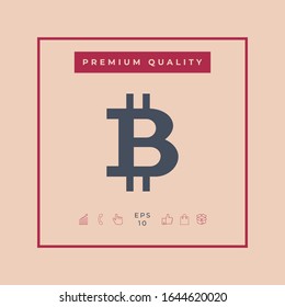 Bitcoin cryptocurrency symbol, icon - elements for your design
