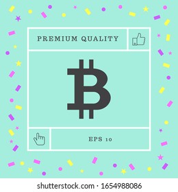 Símbolo criptodivisa de bitcoin, icono - elementos para el diseño