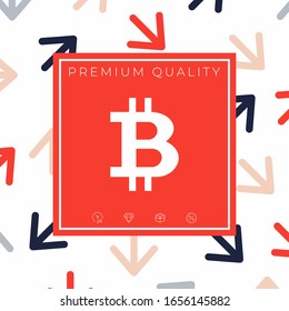 Bitcoin cryptocurrency symbol, icon - elements for your design