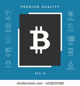 Bitcoin cryptocurrency symbol, icon - elements for your design