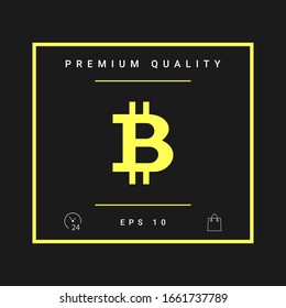 Bitcoin cryptocurrency symbol, icon - elements for your design