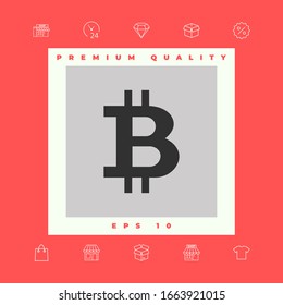 Bitcoin cryptocurrency symbol, icon - elements for your design