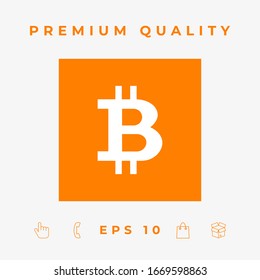 Bitcoin cryptocurrency symbol, icon - elements for your design