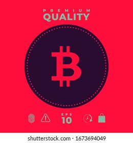 Bitcoin cryptocurrency symbol, icon - elements for your design
