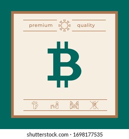 Bitcoin cryptocurrency symbol, icon - elements for your design
