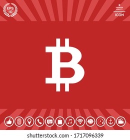 Bitcoin cryptocurrency symbol, icon - elements for your design