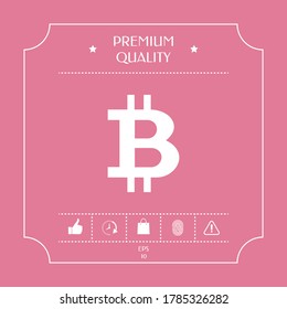 Bitcoin cryptocurrency symbol, icon - elements for your design