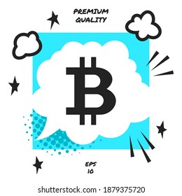 Bitcoin cryptocurrency symbol, icon - elements for your design