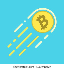 Bitcoin cryptocurrency symbol for logo, web banner or sticker