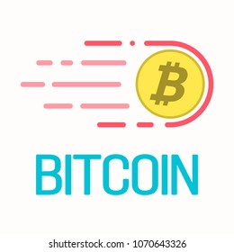 Bitcoin cryptocurrency symbol for logo, web banner or sticker