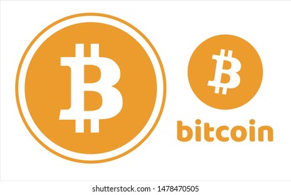 Bitcoin cryptocurrency vector icon. Crypto currency money digital blockchain symbol isolated on white background. Blockchain technology, altcoins, cryptocurrency mining, digital money market concept.