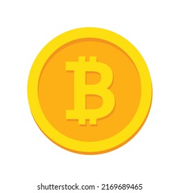 Bitcoin cryptocurrency vector illustration. Bitcoin sell and buy
concept. Crypto money symbol in golden color.