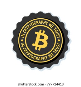 Bitcoin in cryptography we trust Illustration