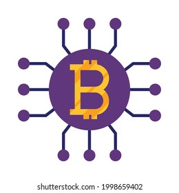 bitcoin crytocurrency money isolated icon