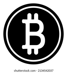 Bitcoin Moneda Moneda Icono Plano Aislado En Fondo Blanco