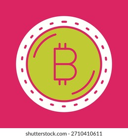Bitcoin Currency Creative Vector Graphic Icon